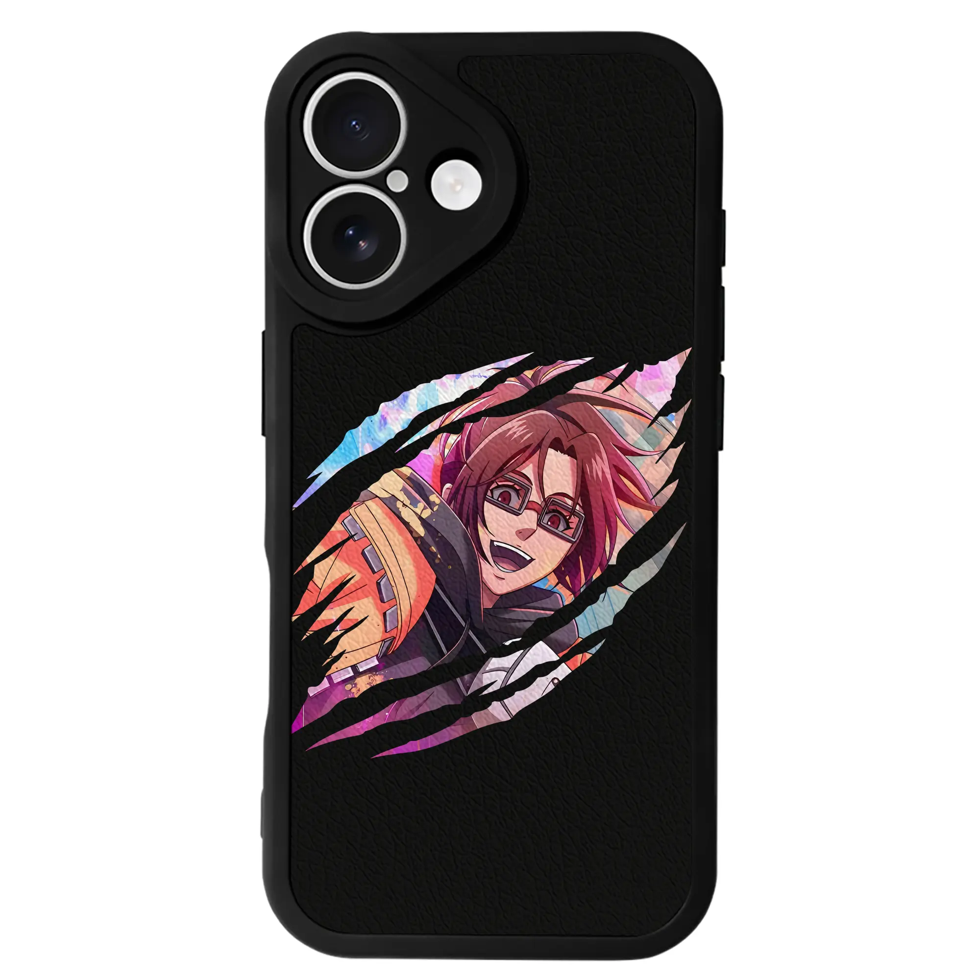 進撃の巨人 グッズ ハンジ・ゾエ - IPhone 16シリーズ対応 ・ シリコンスマホケース ・ レザー調 ・ 高精度フィット ・ 耐衝撃 ・ ワイヤレス充電対応 ・ 精密カット